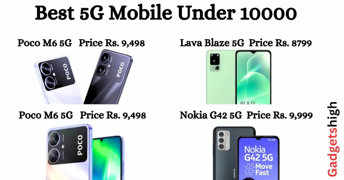 Best 5G Mobile Under 10000 – Latest 5G Phone Price List 2026
