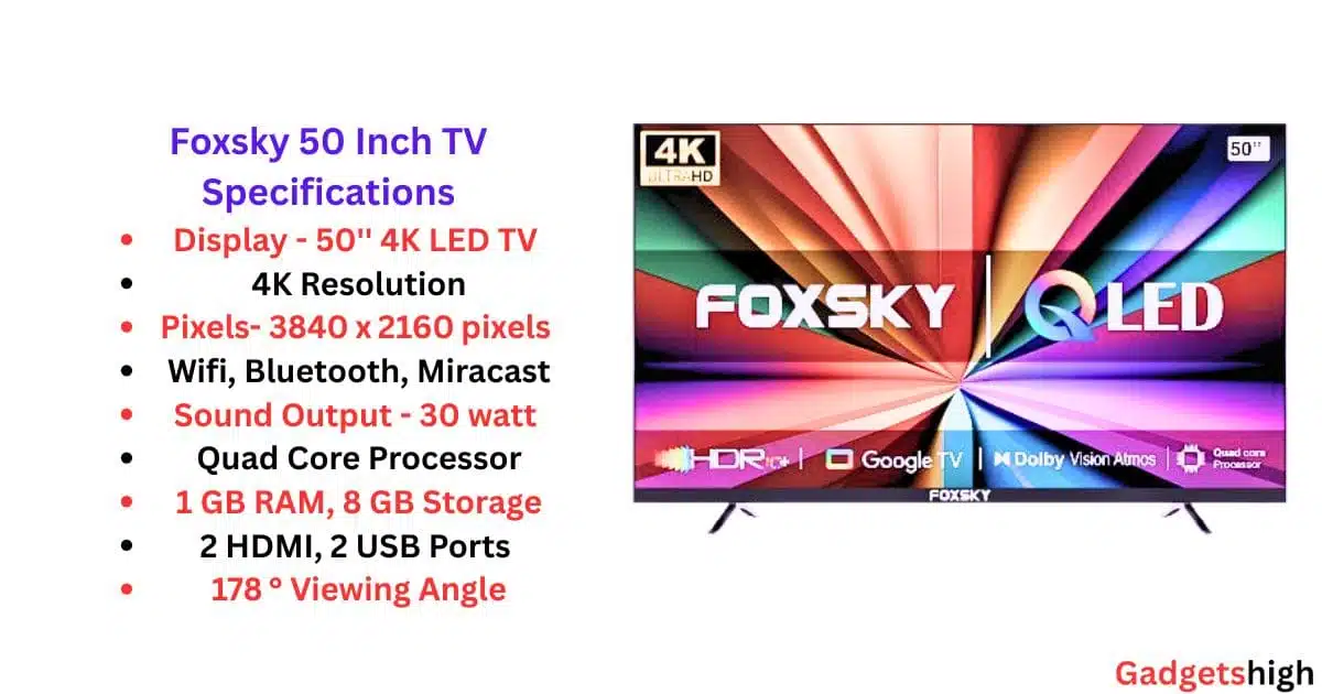 Foxsky 50 Inch TV