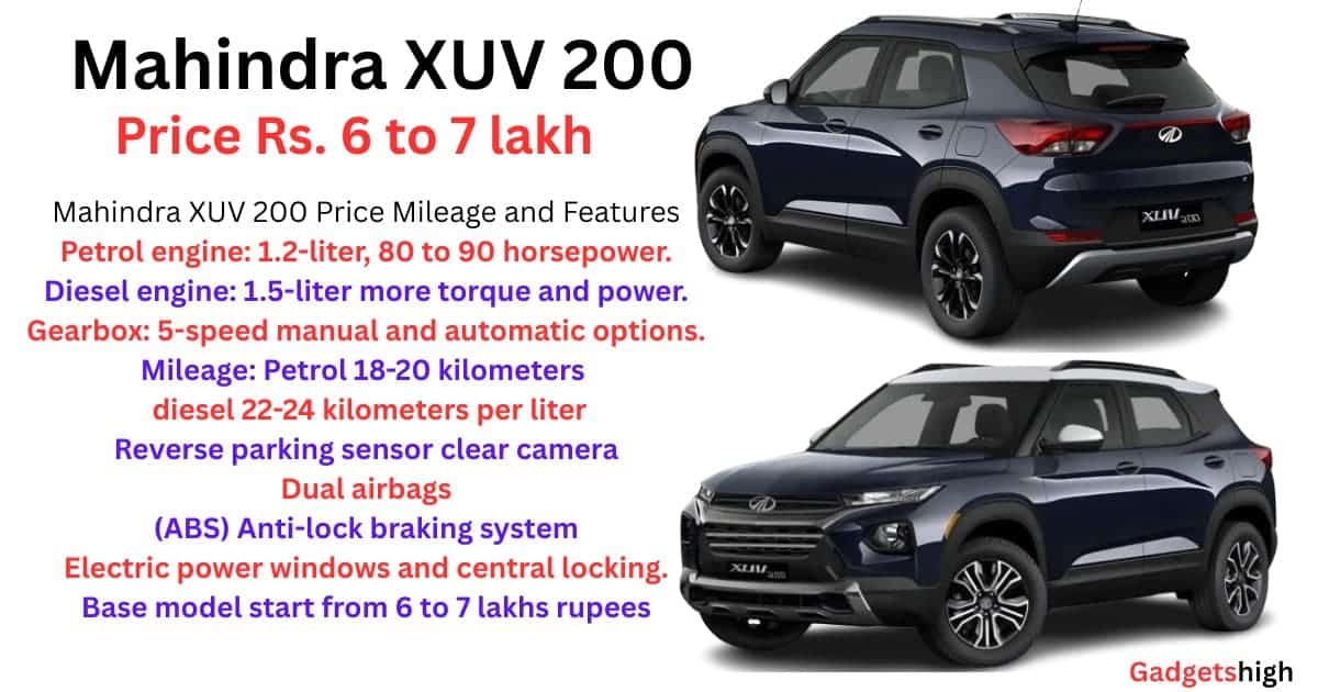 Latest Mahindra XUV 200—Price & Launch date in India