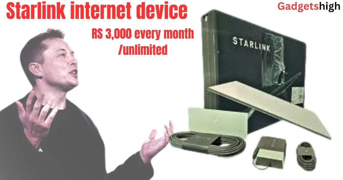 Starlink Internet Device Setup Price and Feature in India