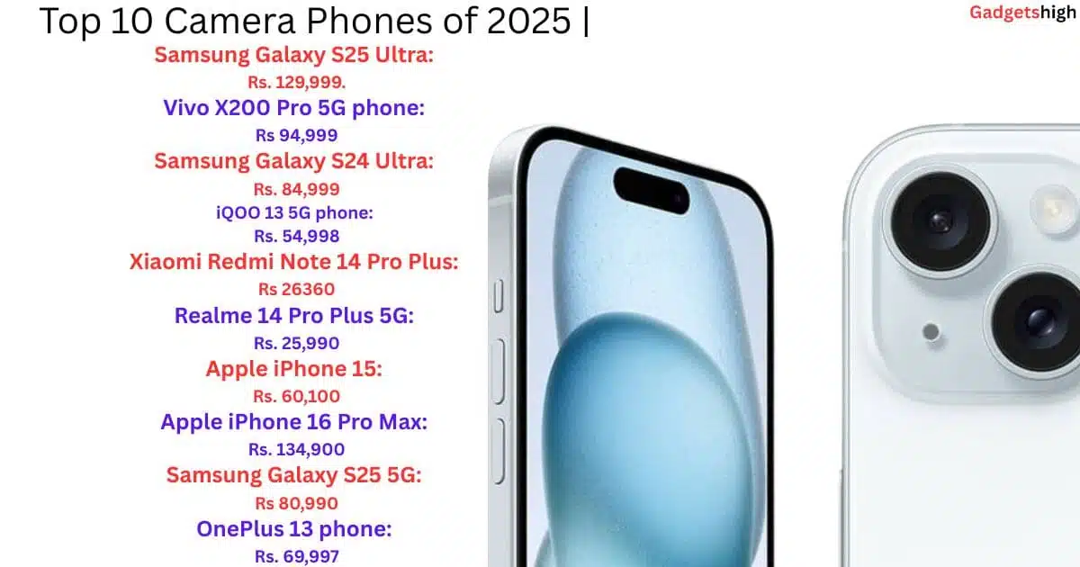 Top 10 Camera Phones of 2025