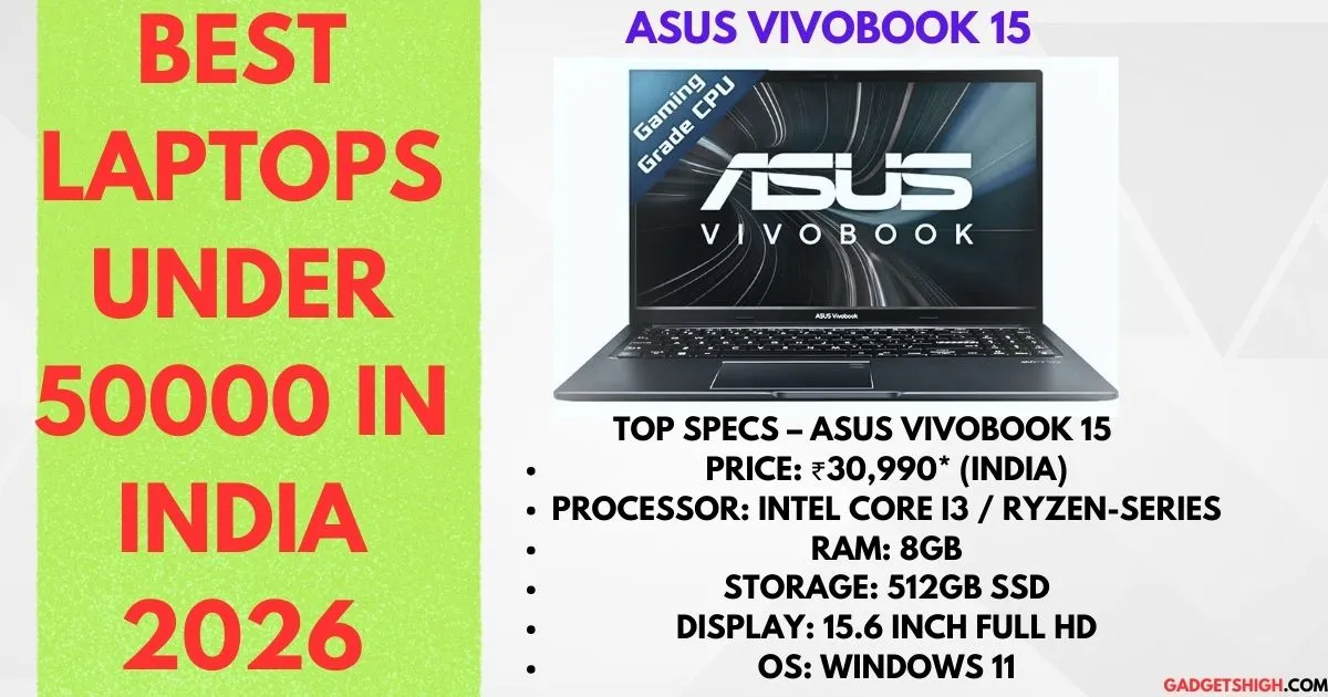Best Laptops Under 50000 in India