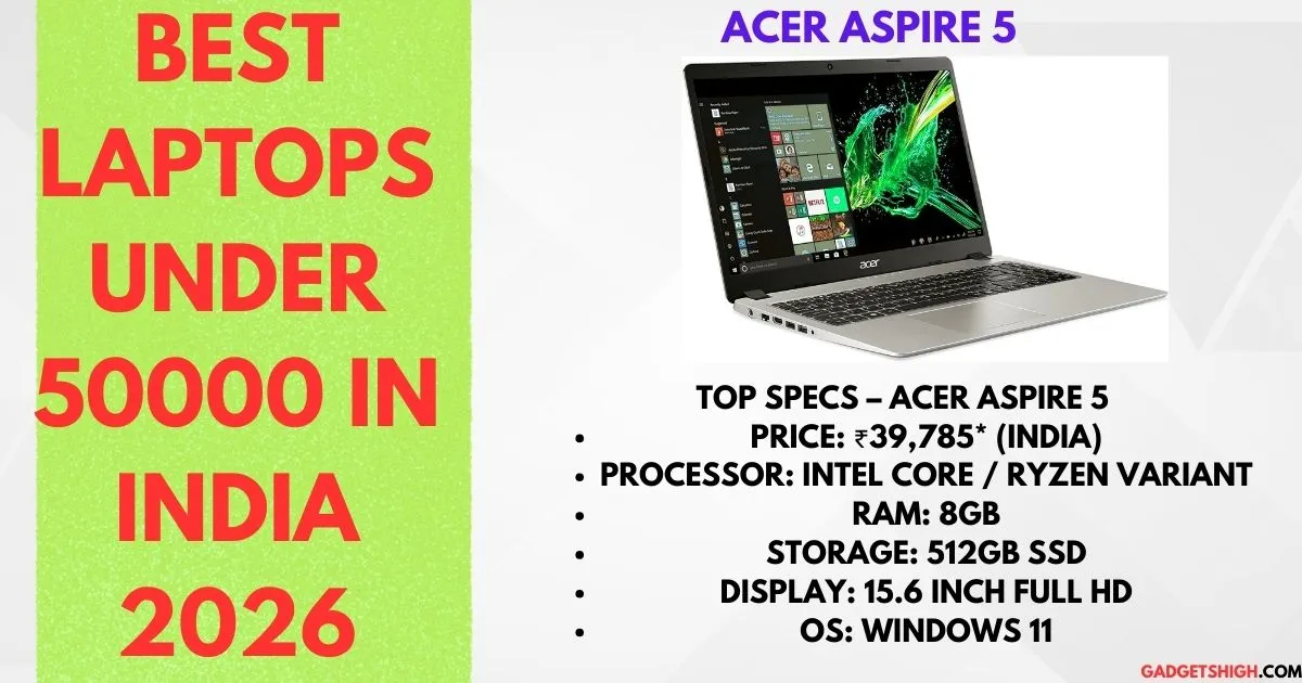 Best Laptops Under 50000 in India