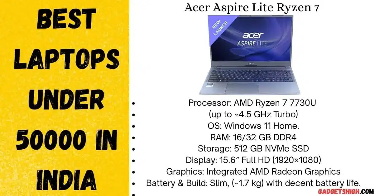 Best Laptops Under 50000