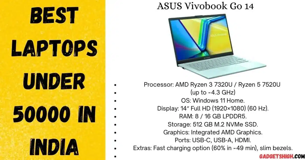 Best Laptops Under 50000