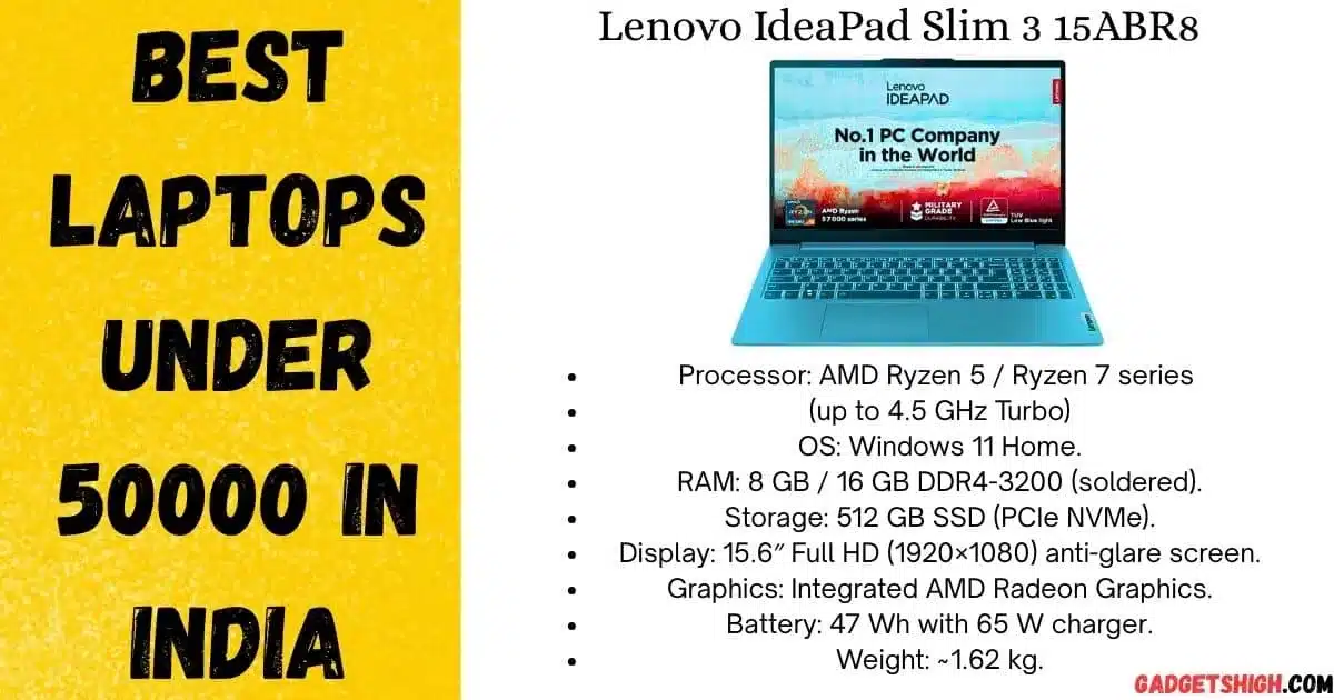 Best Laptops Under 50000