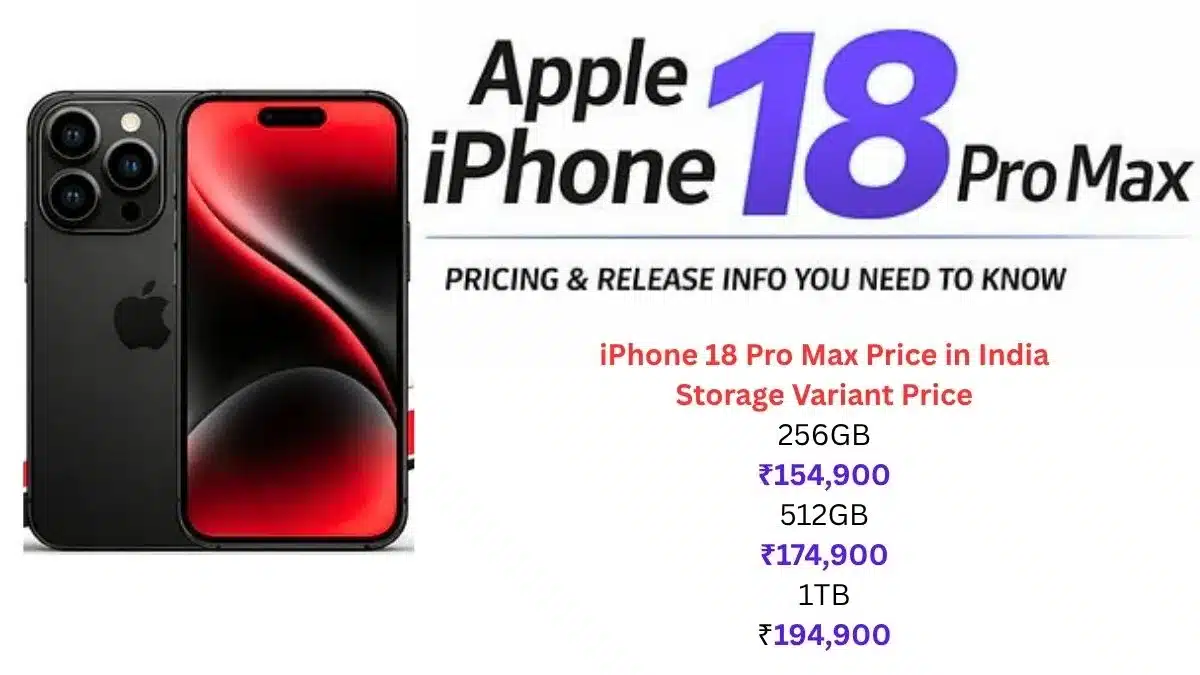 iPhone 18 Pro Max Price