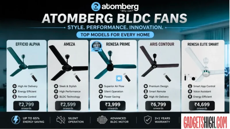 Atomberg BLDC Fan 2026 – Best Models, Price, Pros & Cons